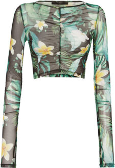 Philipp Plein T-Shirt Ronde Hals Hawaii Groen