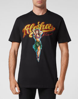Philipp Plein T-Shirt Ronde Hals Hawaii - maat 3XL Zwart