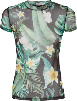 Philipp Plein T-Shirt Ronde Hals Hawaii - maat S Groen