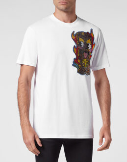 Philipp Plein T-Shirt Ronde Hals Hawaii Wit