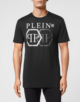 Philipp Plein T-Shirt Ronde Hals Hexagon Zwart - 2XL