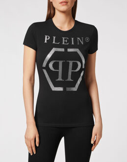 Philipp Plein T-Shirt Ronde Hals Hexagon Zwart