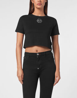 Philipp Plein T-Shirt Ronde Hals Hexagon Zwart