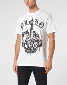 Philipp Plein T-Shirt Ronde Hals Iconic Plein Wit