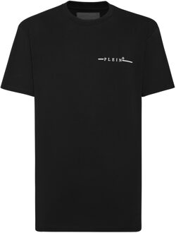 Philipp Plein T-Shirt Ronde Hals - maat 2XL Zwart