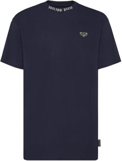 Philipp Plein T-Shirt Ronde Hals - maat 3XL Donkerblauw