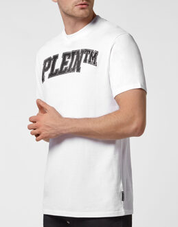 Philipp Plein T-Shirt Ronde Hals - maat 3XL Wit/Zwart