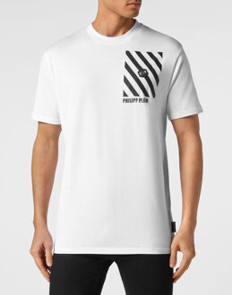 Philipp Plein T-Shirt Ronde Hals - maat 4XL Wit/Zwart