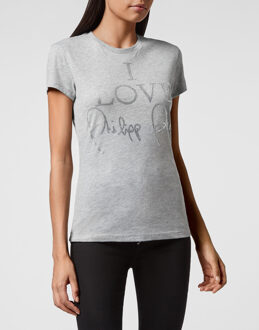 Philipp Plein T-Shirt Ronde Hals - maat L Grijs