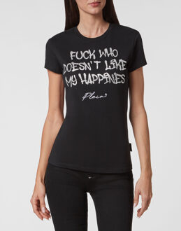 Philipp Plein T-Shirt Ronde Hals - maat L Zwart