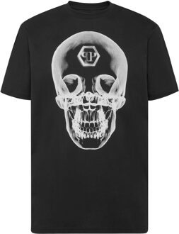 Philipp Plein T-Shirt Ronde Hals - maat L Zwart