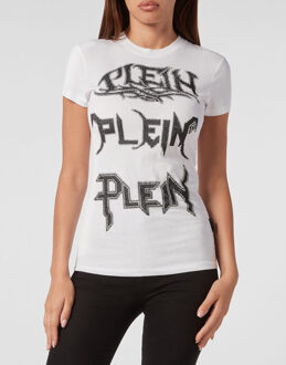 Philipp Plein T-Shirt Ronde Hals - maat M Wit