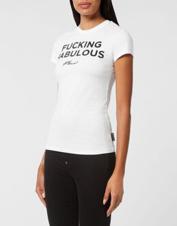 Philipp Plein T-Shirt Ronde Hals - maat S Wit