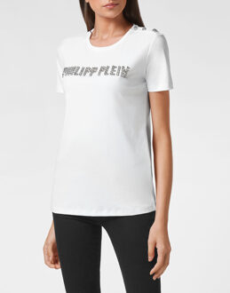 Philipp Plein T-Shirt Ronde Hals - maat S Wit