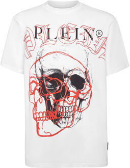 Philipp Plein T-Shirt Ronde Hals - maat Wit