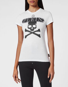 Philipp Plein T-Shirt Ronde Hals - maat XS Wit