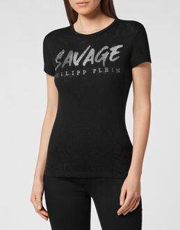 Philipp Plein T-Shirt Ronde Hals - maat XS Zwart