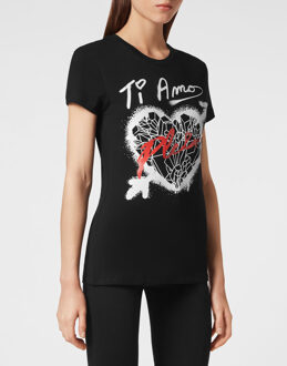 Philipp Plein T-Shirt Ronde Hals - maat XS Zwart