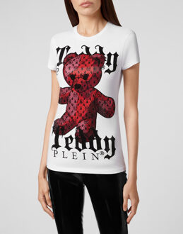 Philipp Plein T-Shirt Ronde Hals Monogram Wit - XS