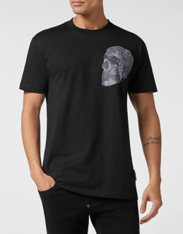 Philipp Plein T-Shirt Ronde Hals Paisley Zwart/wit - 2XL