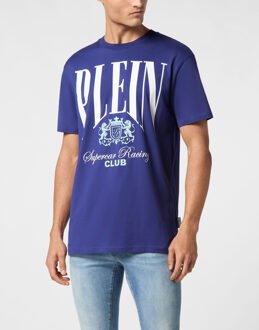 Philipp Plein T-Shirt Ronde Hals Racing Donkerblauw - S