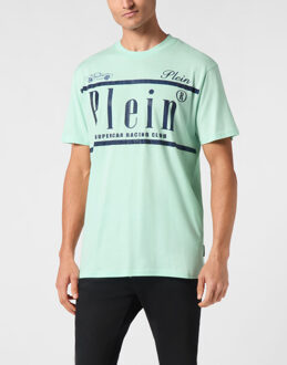Philipp Plein T-Shirt Ronde Hals Racing Groen - L