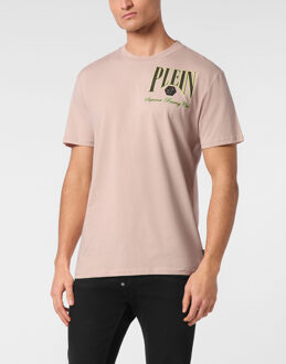 Philipp Plein T-Shirt Ronde Hals Racing Huidkleurig - M