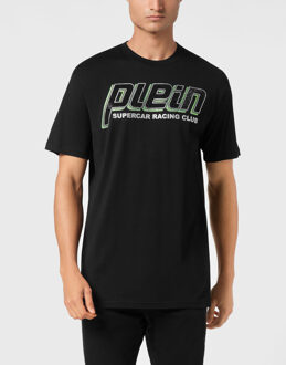 Philipp Plein T-Shirt Ronde Hals Racing - maat 4XL Zwart
