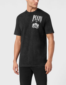 Philipp Plein T-Shirt Ronde Hals Racing - maat M Zwart/wit