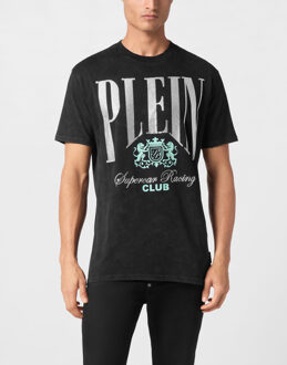 Philipp Plein T-Shirt Ronde Hals Racing - maat M Zwart