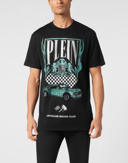 Philipp Plein T-Shirt Ronde Hals Racing - maat M Zwart