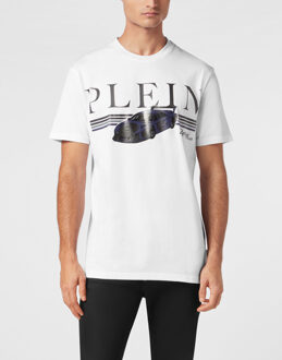 Philipp Plein T-Shirt Ronde Hals Racing - maat XL Wit