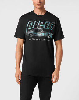 Philipp Plein T-Shirt Ronde Hals Racing - maat XL Zwart
