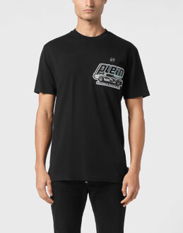 Philipp Plein T-Shirt Ronde Hals Racing - maat Zwart