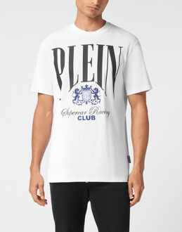Philipp Plein T-Shirt Ronde Hals Racing Wit - 5XL