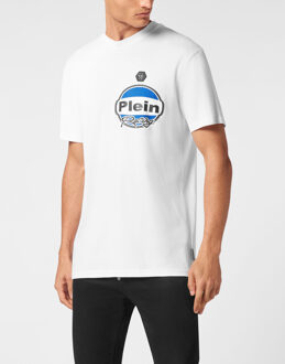 Philipp Plein T-Shirt Ronde Hals Racing Wit - M