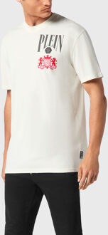 Philipp Plein T-Shirt Ronde Hals Racing Wit - M