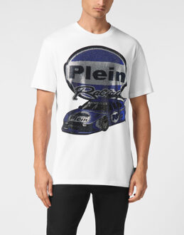 Philipp Plein T-Shirt Ronde Hals Racing Wit - M