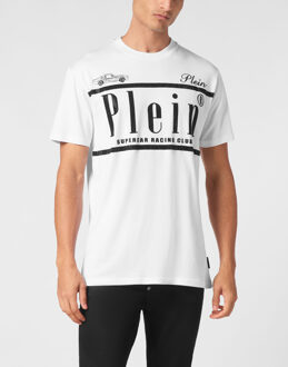 Philipp Plein T-Shirt Ronde Hals Racing Wit - S