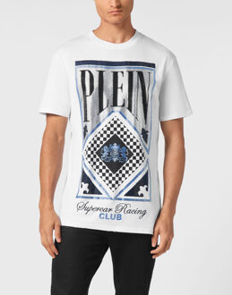 Philipp Plein T-Shirt Ronde Hals Racing Wit