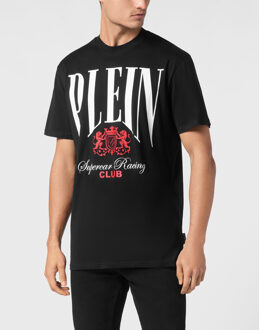 Philipp Plein T-Shirt Ronde Hals Racing Zwart/rood