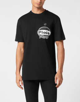 Philipp Plein T-Shirt Ronde Hals Racing Zwart/wit - 4XL
