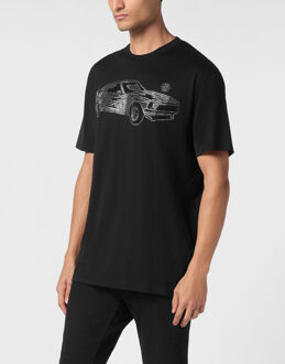 Philipp Plein T-Shirt Ronde Hals Racing Zwart