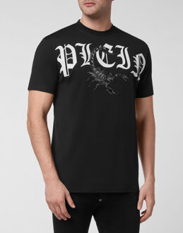 Philipp Plein T-Shirt Ronde Hals Scorpion - maat 3XL Zwart