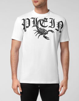 Philipp Plein T-Shirt Ronde Hals Scorpion - maat Wit