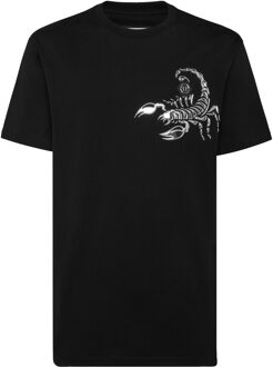Philipp Plein T-Shirt Ronde Hals Scorpion Zwart