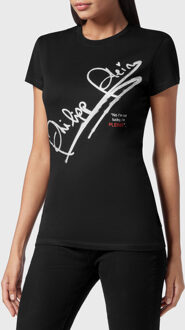 Philipp Plein T-Shirt Ronde Hals Signature - maat Zwart