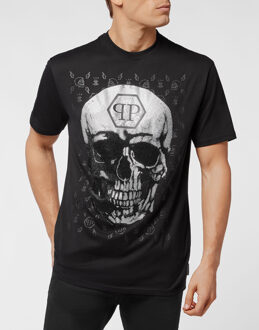 Philipp Plein T-Shirt Ronde Hals Skull And Plein Zwart