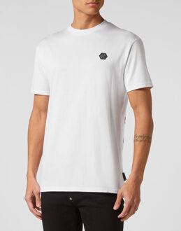 Philipp Plein T-Shirt Ronde Hals Skull&Bones Wit - 3XL
