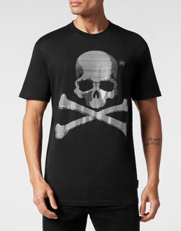 Philipp Plein T-Shirt Ronde Hals Skull&Bones Zwart - 2XL